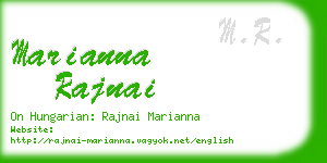 marianna rajnai business card